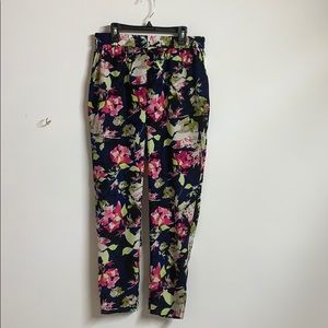 Blue floral Liz Claiborne Petite pants size PM